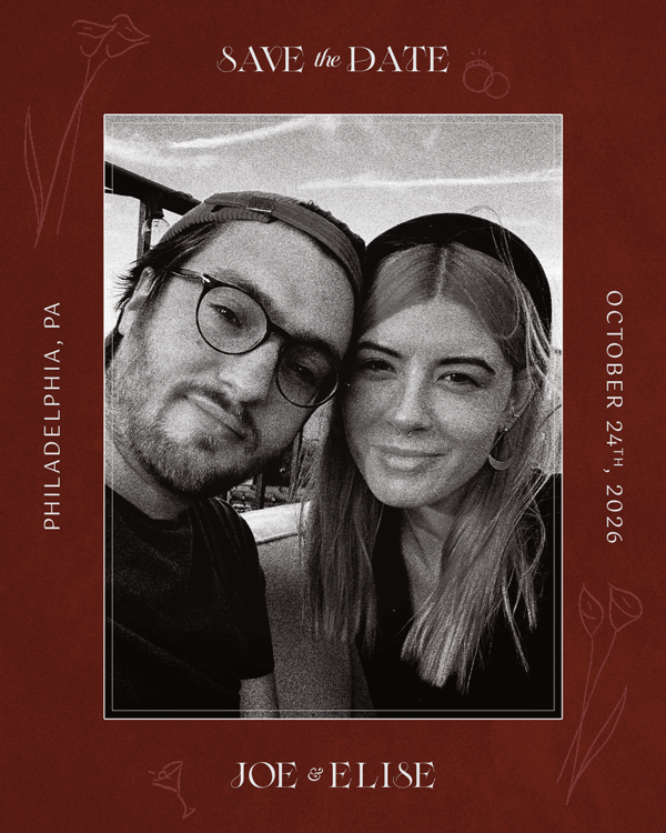 Joe and Elise Save the Date